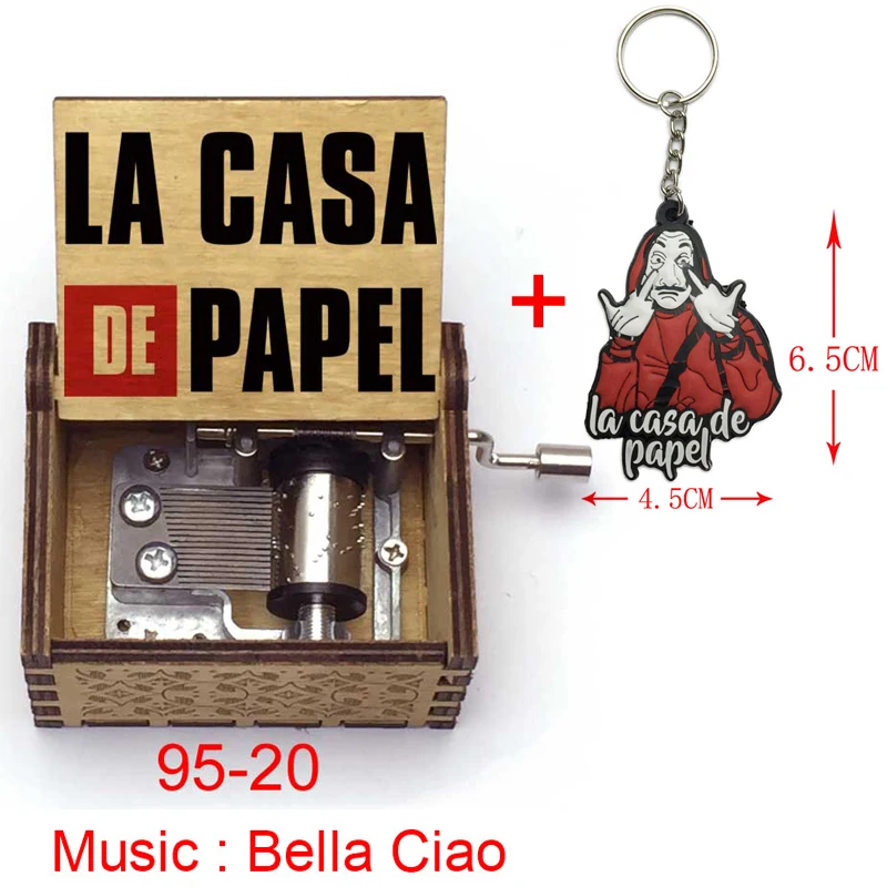 La Casa De Papel Bella Ciao Музыкальная шкатулка с принтом Salvador Dali бумажная домашняя печать