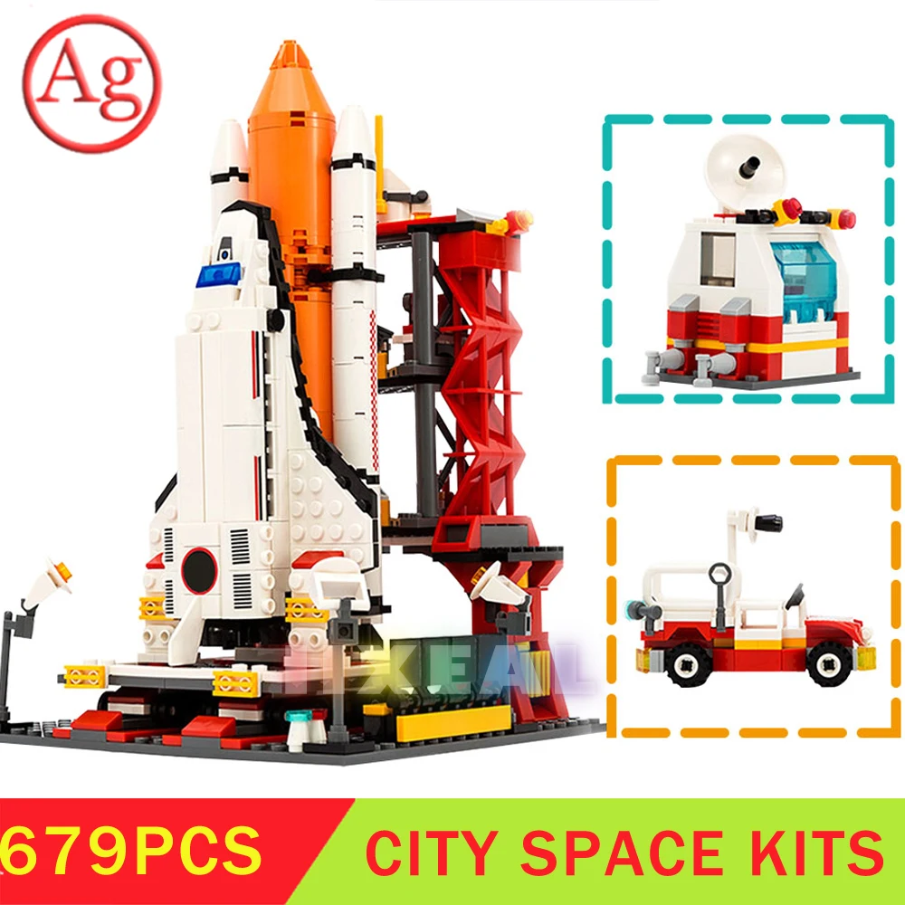 Кирпичи для детского творчества космический корабль 679 шт.|Блочные конструкторы|