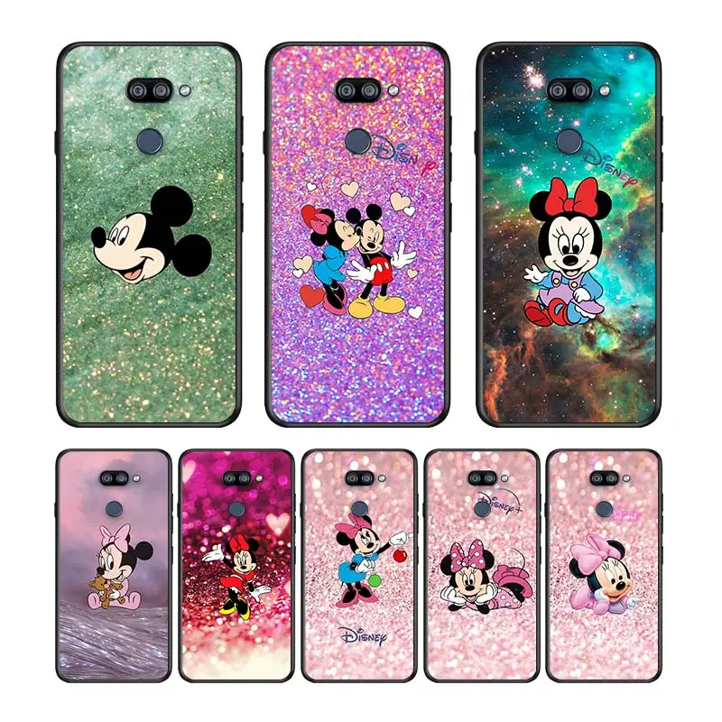 

Mickey Minnie colorful For LG K51S K41S K30 K20 2019 Q60 V60 V50 S V40 V30 K92 K42 K22 K71 K61 G8 S ThinQ Black Phone Case