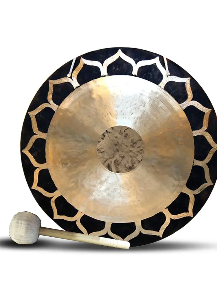 

Arborea Chinese Gong 28" Lotus Wind Gong 70 cm with Wooden Mallet For Sound Therapy 100% handmade gong without stand