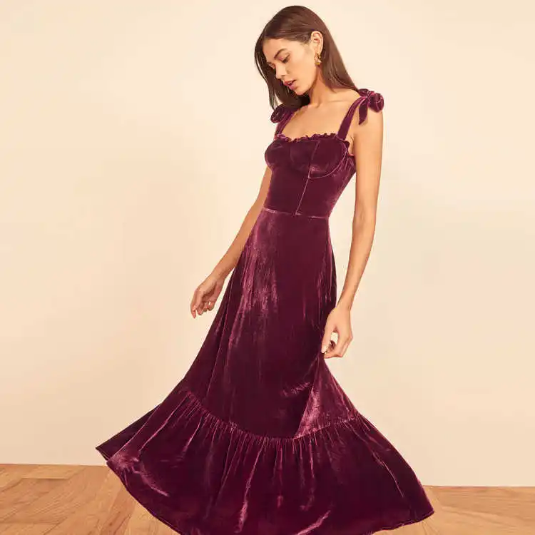 

summer new 2021 velvet dress new French women's dress in summer 2020