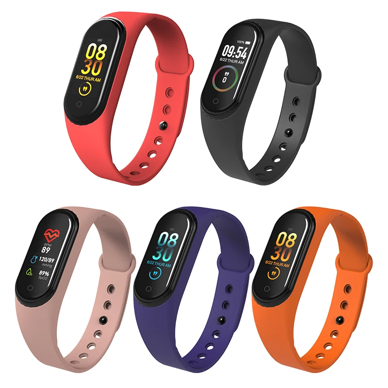 Мужские часы M4 браслет для здоровья Пульс кровяное давление умные фитнес трекер