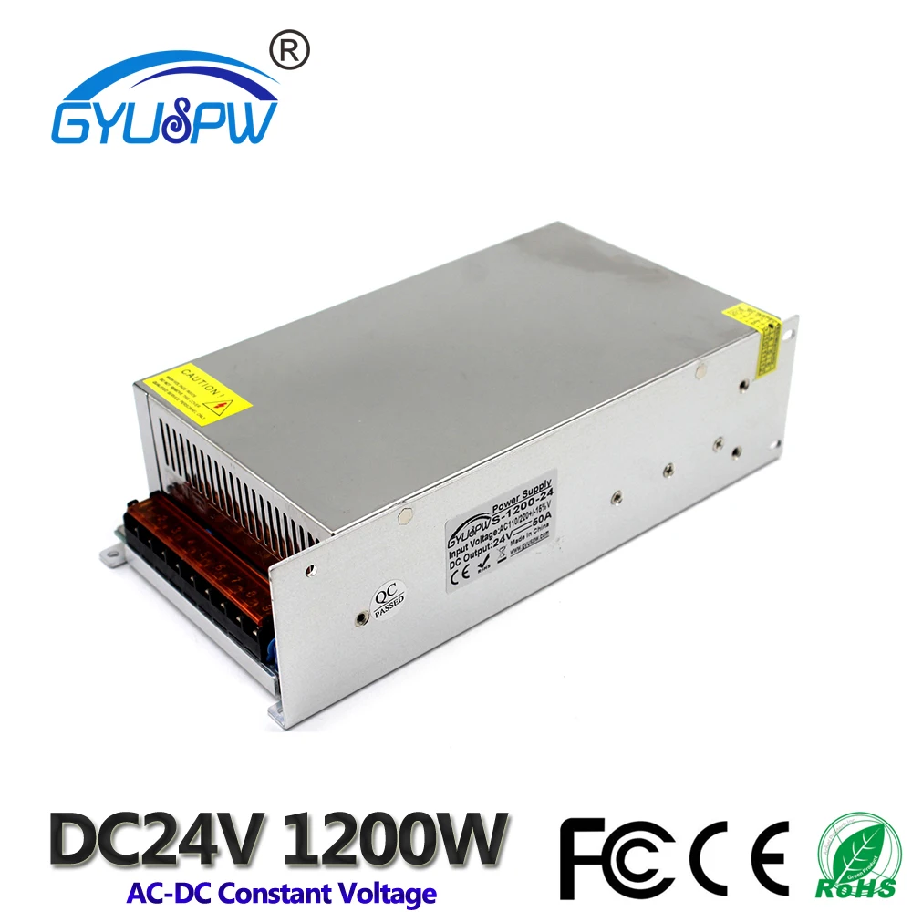 Одиночный выходной источник питания DC24V 12W 24W 48W 60W 120W 200W 250W 300W 400W 500W 600W 720W 800W 1000W 1200W