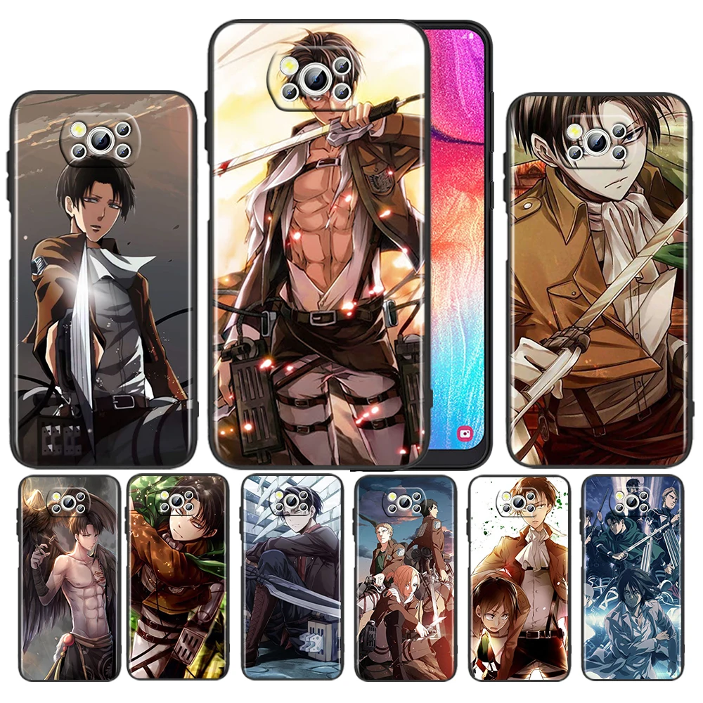 

Attack on Titan Anime For Xiaomi Poco Civi X3 F3 GT M3 C3 M2 F2 F1 X2 Pro 6X 5X A1 A2 MIX3 Silicone Black Phone Case Cover