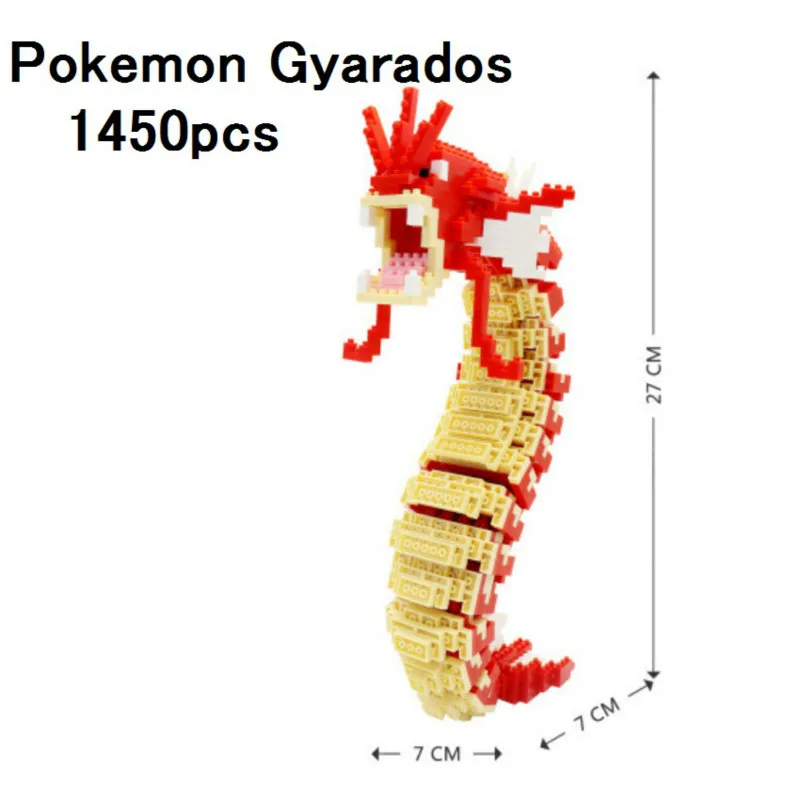

1450 шт. 6611 Gyarados мультфильм Мини здания конструктор Сделай Сам кирпич Детские аниме образования аукциона модели игрушки для детей, подарки