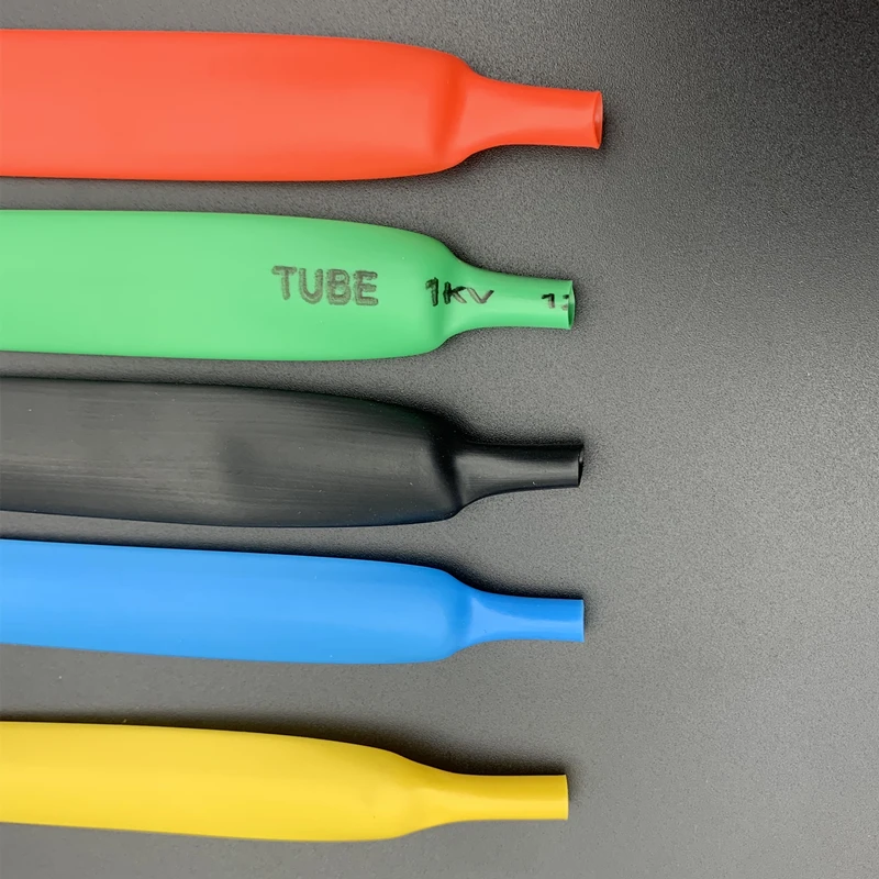 Термоусадочная трубка 7 мм 2:1 коэффициент усадки полиолефин изолированная