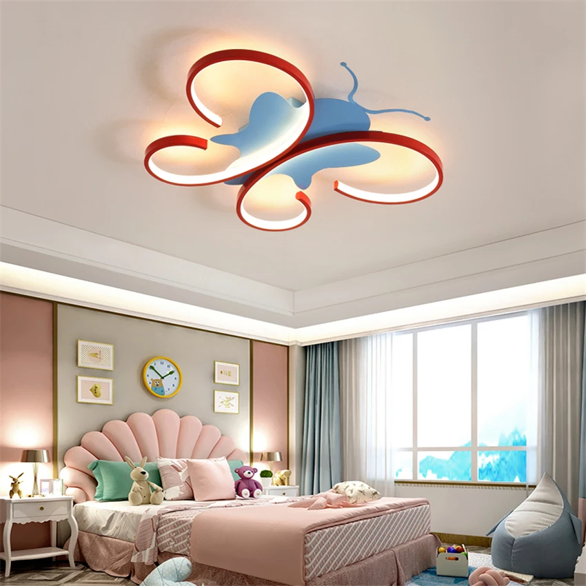 Светодиодные потолочные светильники с железной бабочкой современная спальня