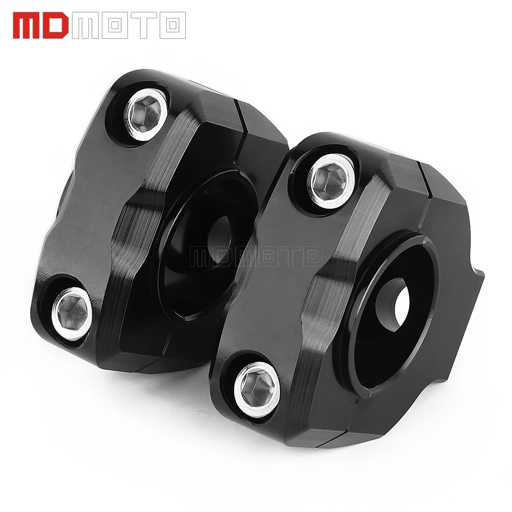One Pair CNC Aluminum Motorcycle Handlebar Mounts Riser Clamp Dirt Bike Handle Bar Mount Fat Adapter 22mm / 28mm | Автомобили и