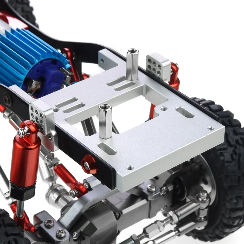 

2 Set RC Car Part: 1 Set Adjustable Shock Absorber Bracket Extender Seat & 1 Set Metal Pull Rod Link Rod Base Bracket