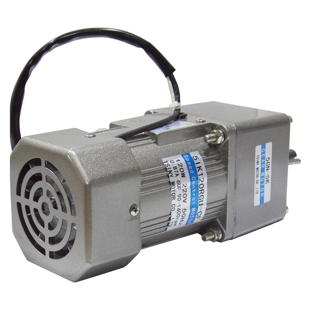 

AC Gear Motor High Torque 5GU Gearbox AC Gear Motor 110V/220V 120W 7.5/15/23/34/54/75/108/150/180/270/450RPM AC120-5GU Motor