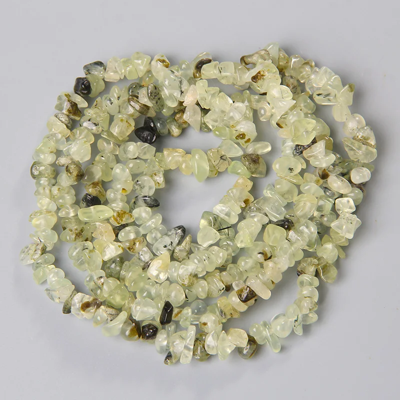 

3-5MM Natural Real Prehnites Beads Green Crystal Quartz Chip Beads Drilled Materials Accessories For Jewelry Making DIY Necklace