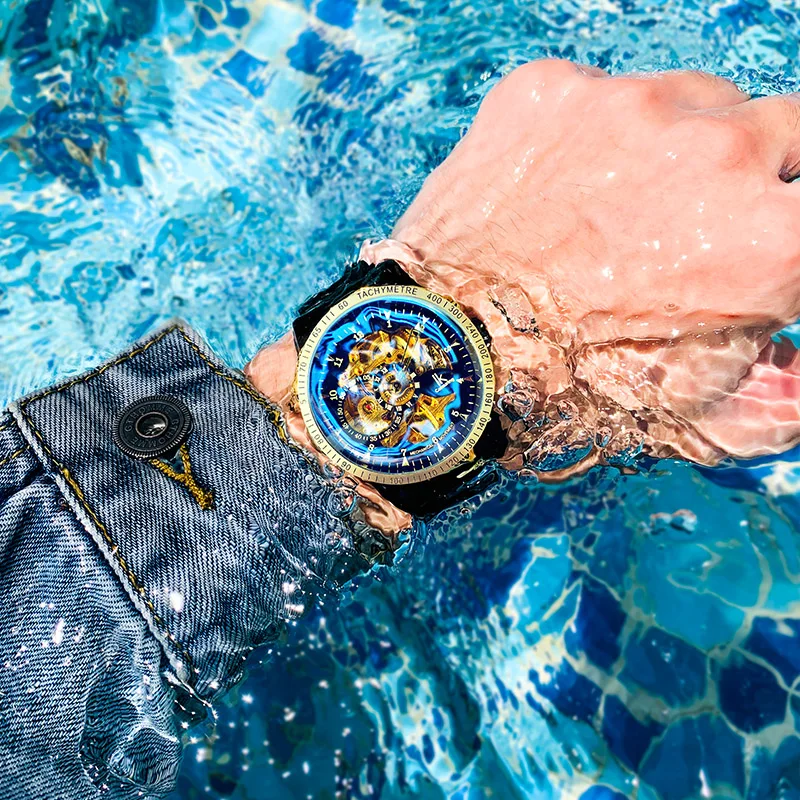 Relojes 2019 мужские часы с полым скелетом автоматические механические военные