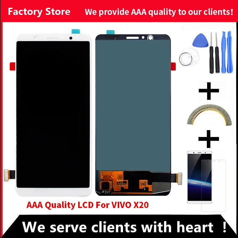 6 01 &quotAAA Качество LCD для VIVO X20 с рамкой экран дисплея дисплей 2160*1080 Разрешение |