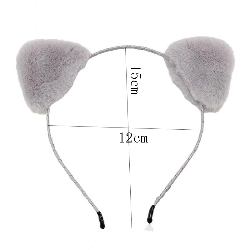 

2020 New Cute Plush Cat Ear Hair Band French Sweet Girls Hairpin Women All-match Headdress Autumn Winter Kawaii Hair Accessorie