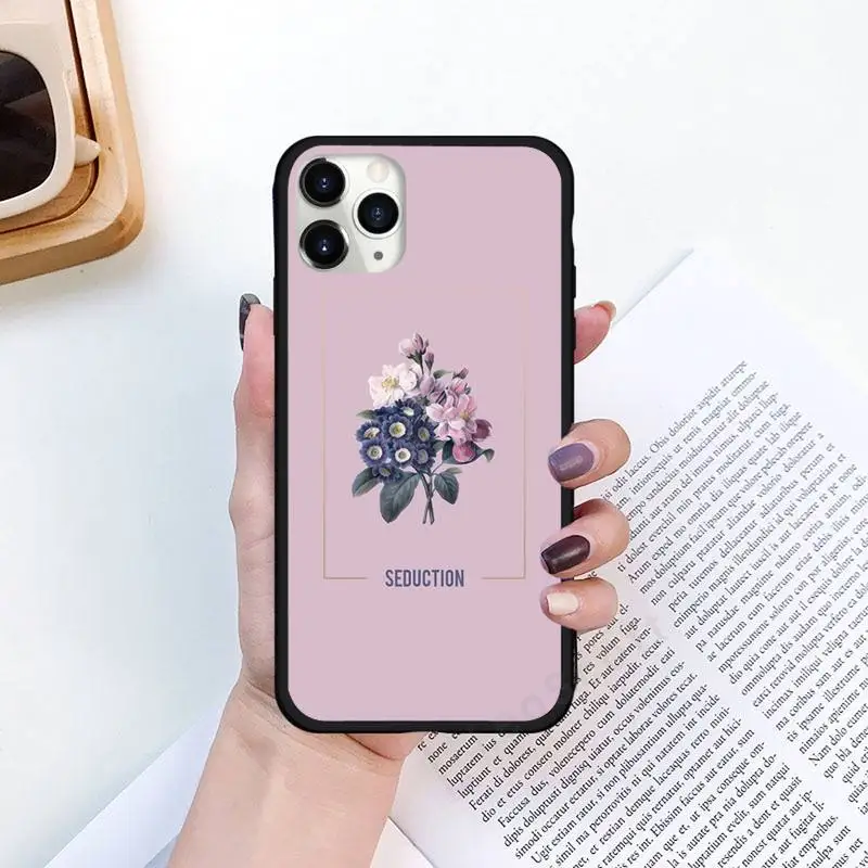 

Love Passion Flower aesthetics Phone Cases for iPhone 11 12 pro XS MAX 8 7 6 6S Plus X 5S SE 2020 XR funda coque