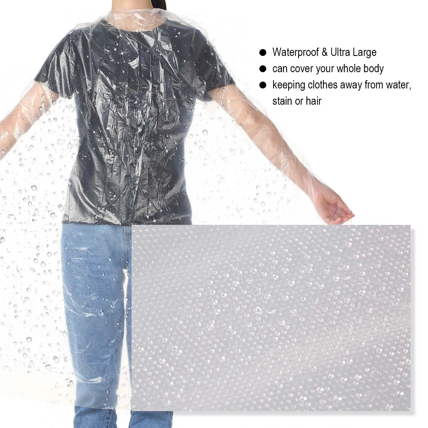 50 листов одноразовые накидки для салона волос Водонепроницаемый Стрижка фартук