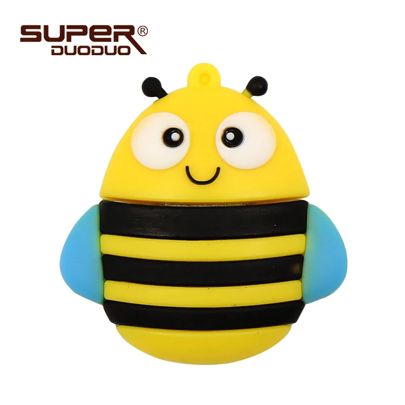M2 Bee Милый мультяшный семейный флеш-накопитель 4 ГБ 8 ГБ USB флеш-накопитель 16 ГБ флеш-накопитель 32 ГБ флеш-накопитель USB 64 ГБ 128 Гб карта памяти usb - Цвет: M2 Bee