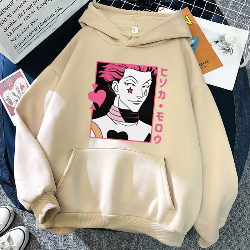 

Autumn winter new Korean candy color sweatshirt hoodie full-time hunter Hisso theme couple hoodie top Japanese anime Harajuku