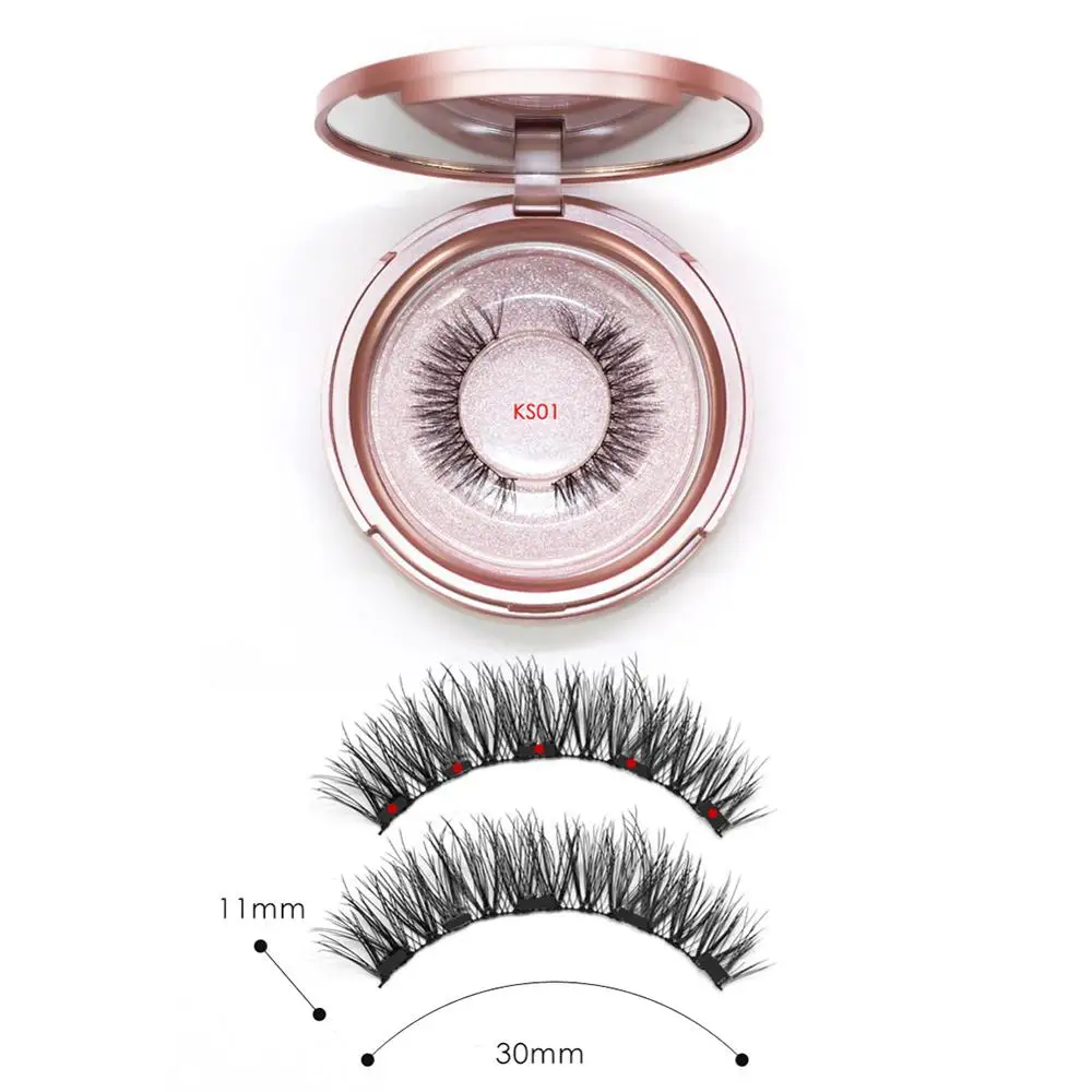 Океан жемчуг Magetic Lashes 5 Магнит 3D восстанавливаемые шелковые волокна Накладные ресницы магнит ресницы на заказ ресницы выглядят натуральными