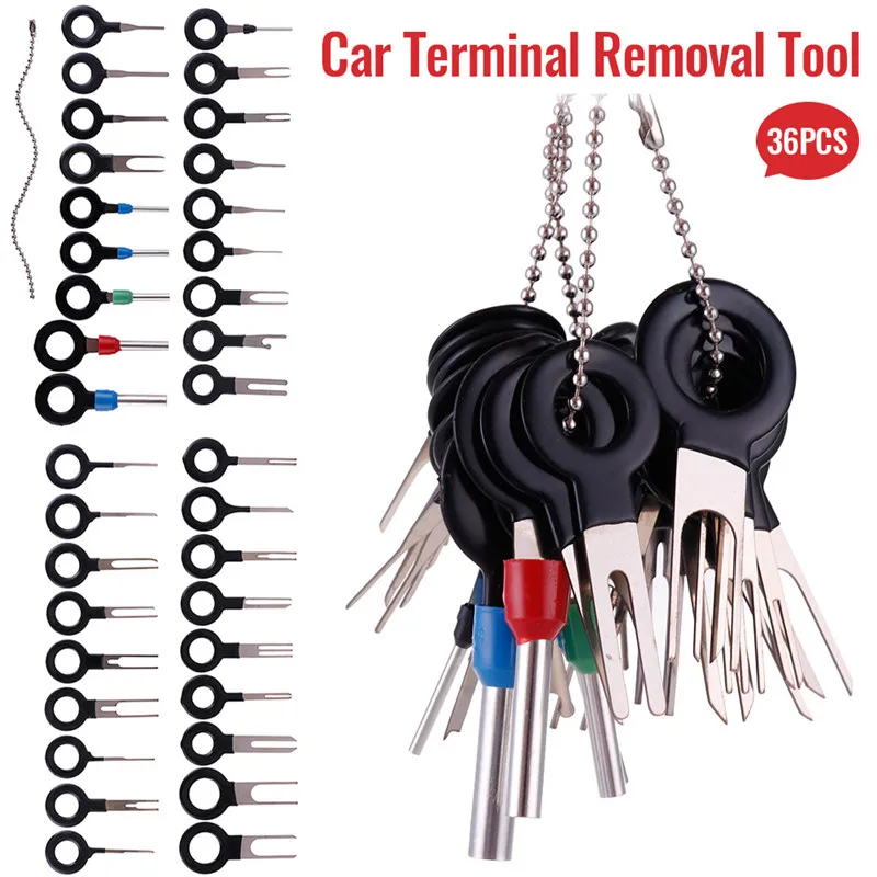 

New 11/18/36Pcs Car Terminal Removal Tool Wire Plug Connector Extractor Puller Release Pin Extractor Kit For CarPlug Repair Tool
