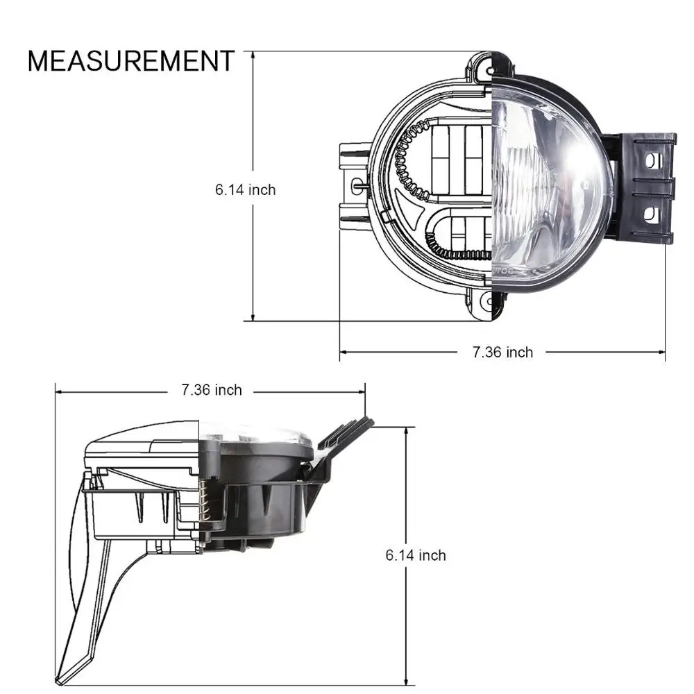 2 шт. автозапчасти светодиодные противотуманные фары для dodge ram 2500 1500 3500 Durango новый