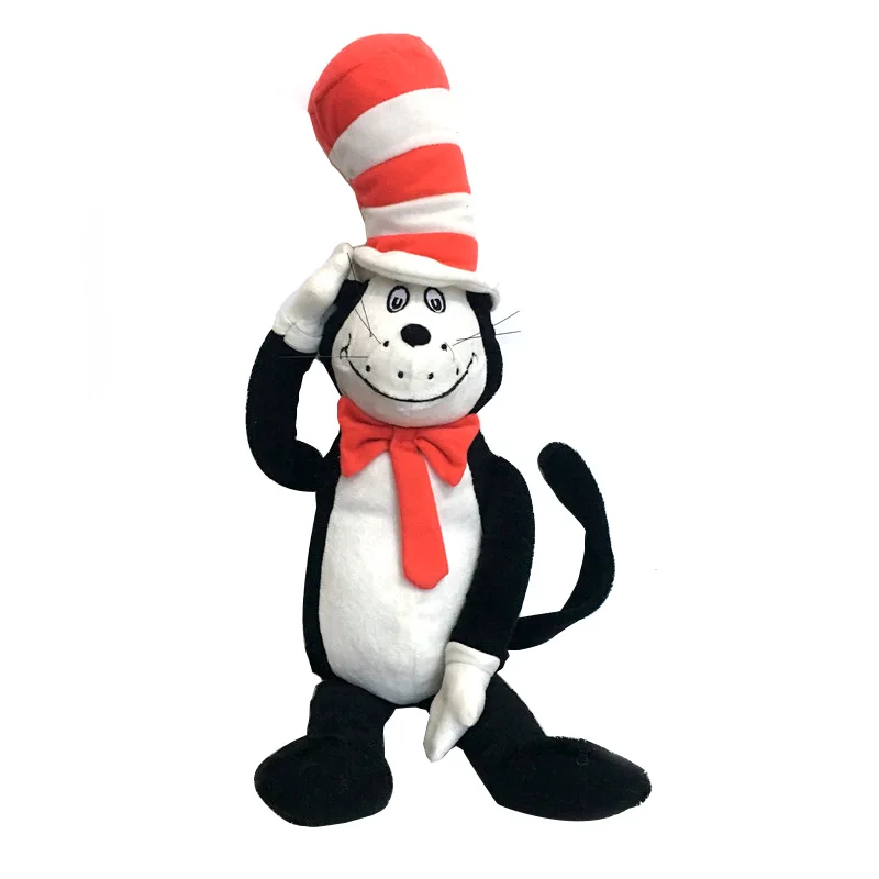 

35-50cm Dr.Seuss Classic Anime The Cat In The Hat Plush Toy Stuffed Toys Doll Doll A Birthday Present for Child Gift