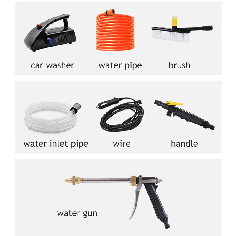 

12V Car Wash Car Washer Gun Pump High Pressure Cleaner Car Care Portable Washing Machine Electric Cleaning Auto Car Wash Device