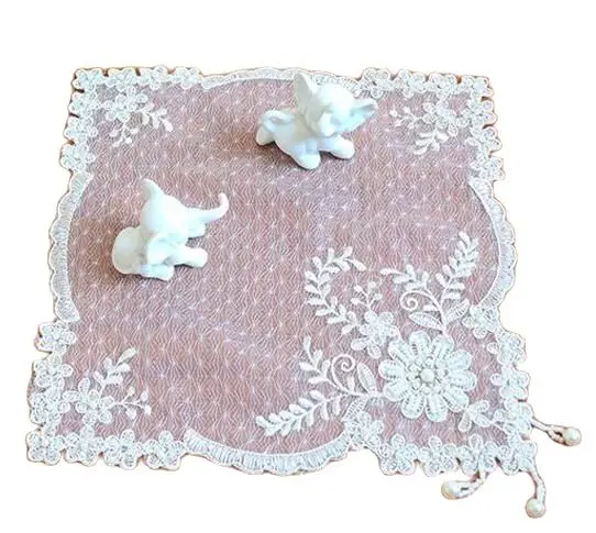 Роскошные кружевные бусины искусственный кофейный столик тканевый коврик чашка