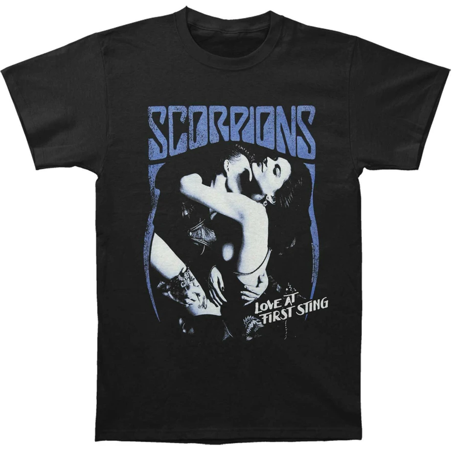 Мужская футболка Scorpions First Sting большая черная Винтажная Футболка | одежда