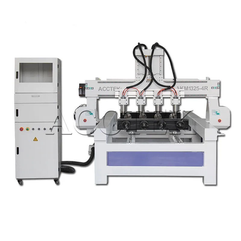 Многоголовочный гравировальный станок по дереву AccTek вращающаяся ось Cnc для