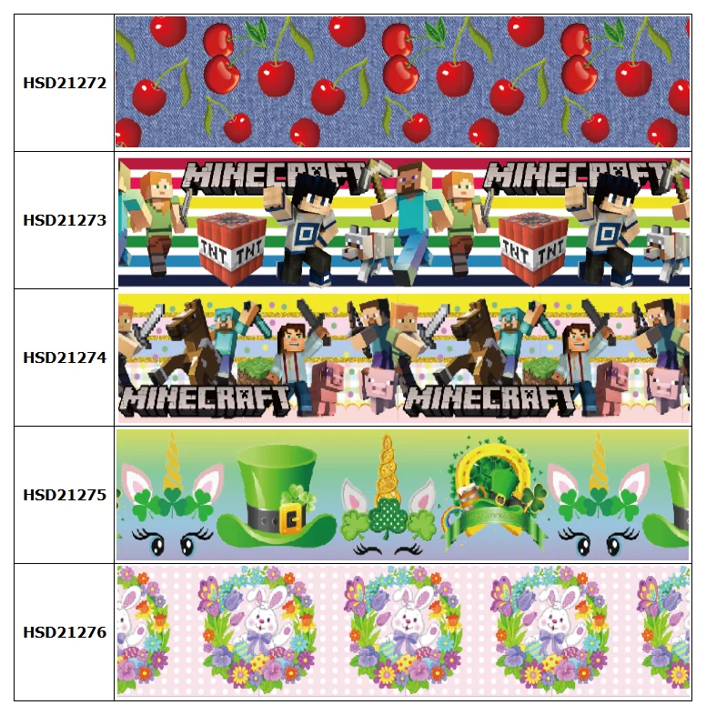 10 ярдов игровой единорог кролик фрукты мультяшный Grosgrain женский головной убор