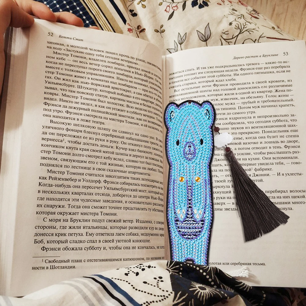 Алмазов картина Закладка для книги 5D DIY кожа специальный мозаичного искусства