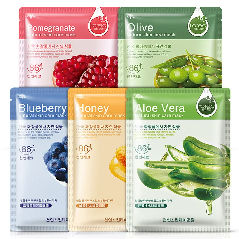 

Natural fruit and plant skin care mask whitening moisturizing moisturizing oil control anti-aging hydrating facial care mask0448