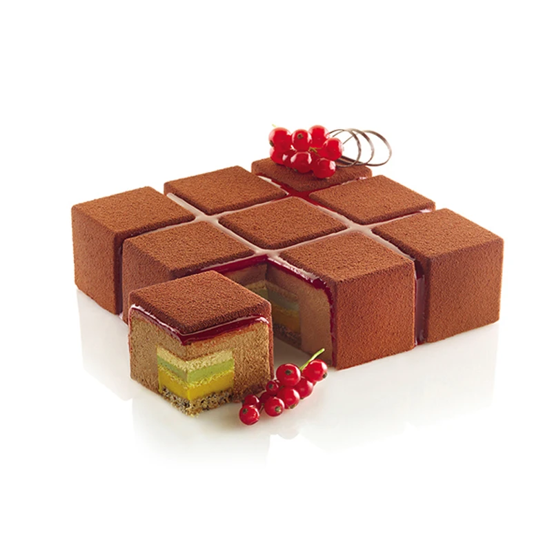 

Квадратная форма в форме куба для торта, искусственная форма, поднос для выпечки, инструмент для украшения тортов