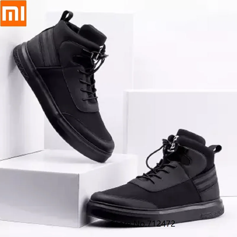Xiaomi Роскошные Нескользящие амортизационные модные повседневные мужские ботинки с высоким берцем дышащая легкая осенне-зимняя спортивная обувь