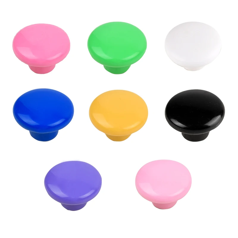 

Gao Yadi 23X32mm Colorful Head Single Hole Children's Closet Drawer Solid Wood Furniture Hardware Plastic Handle With Screws