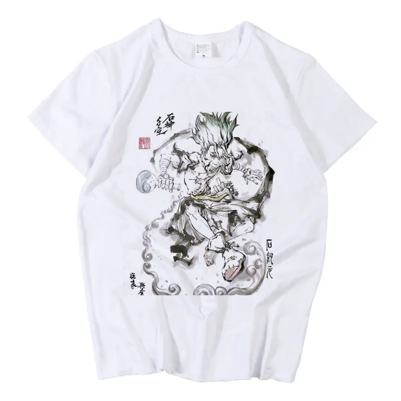 Новинка футболка для косплея Dr.STONE модная мужская и женская Ishigami Senku|Мужские