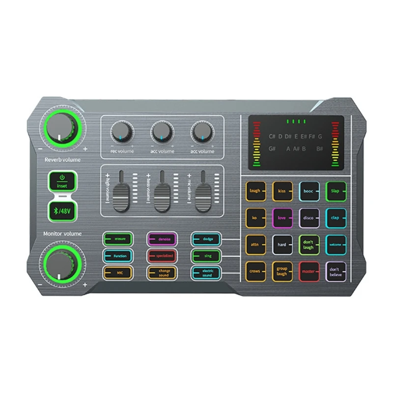 

X10 Sound Card Interface with 48V XLR OTG Port Computer Mobile Phone Live Mixer Recording
