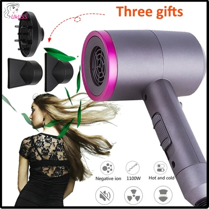 

Household Professional Hair Dryer Strong Wind Salon Dryer Hot &Cold Dry Hair Negative Ionic Hammer Blower Electric Hair Dryer