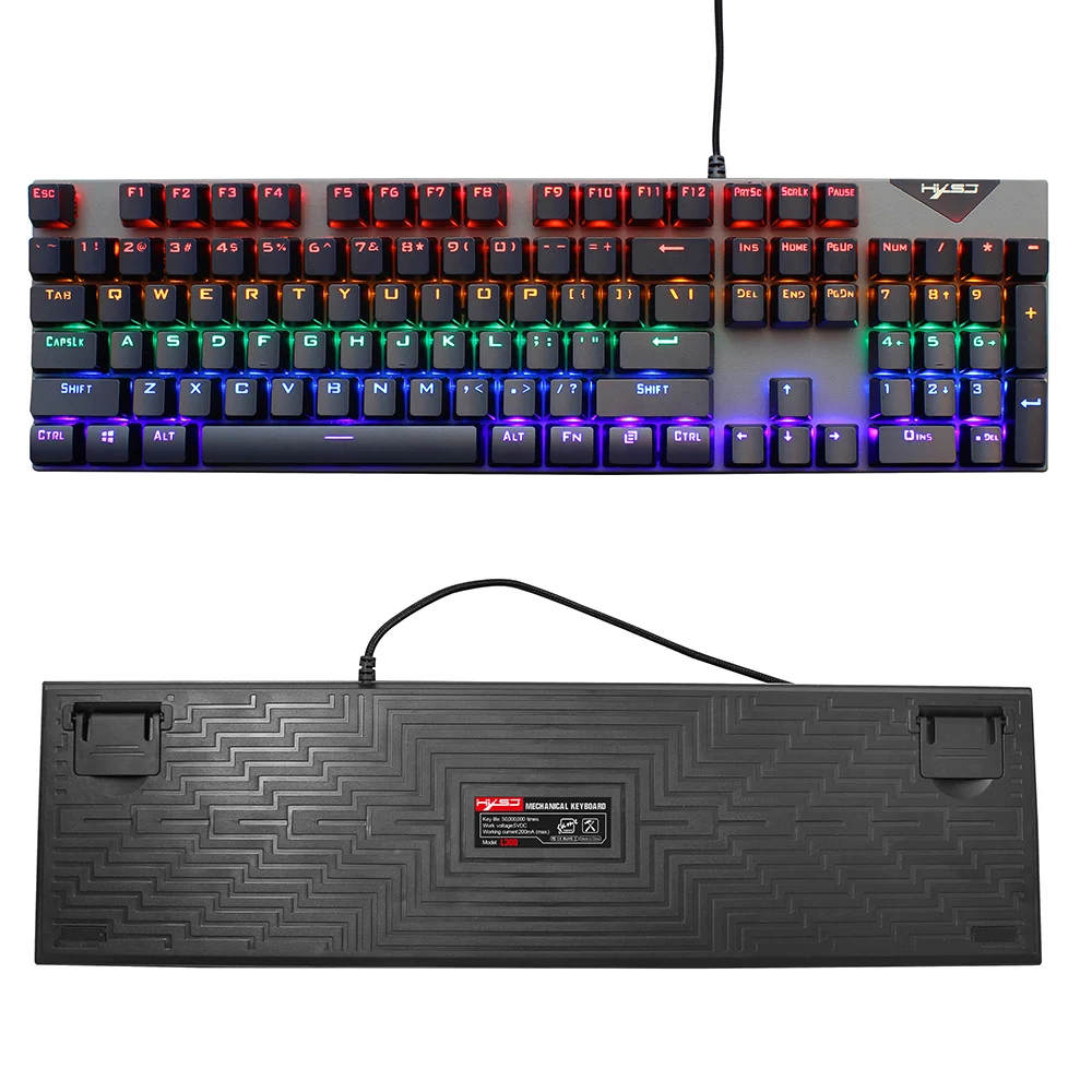 

Клавиатура Механическая Проводная со светодиодной RGB подсветкой, 104 клавиш