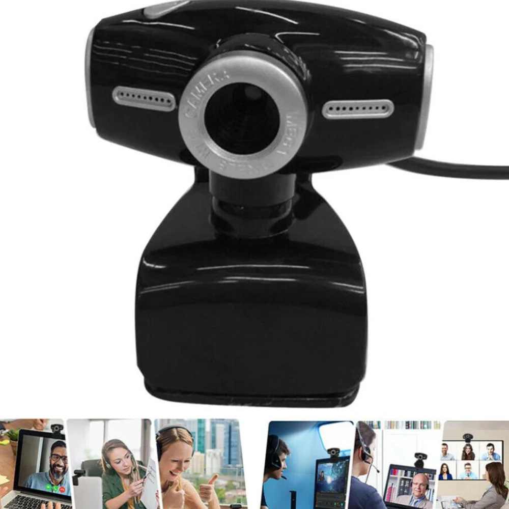 

USB Web Camera 480P Webcams USB2.0 Computer Camera with Microphone Clip-on for Computer PC Laptop (Black)