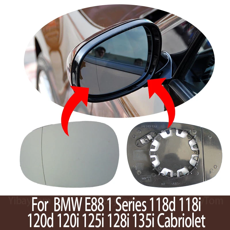 

Зеркало заднего вида Замена заднее крыло голубое зеркало с подогревом Стекло левый и правый для BMW E88 1 118d 118i 120d 120i 125i 128i 135i Кабриолет