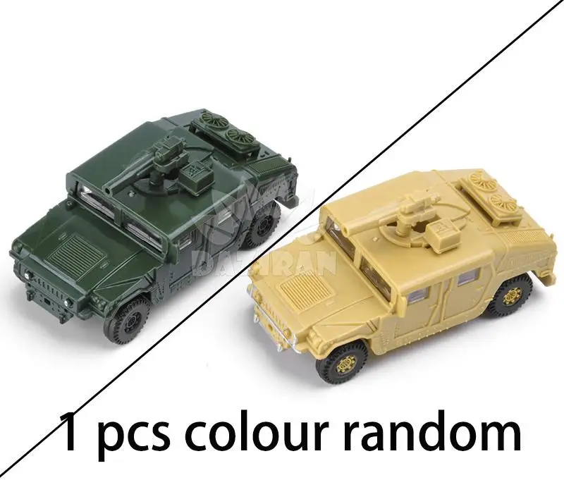 1 pcs random 4 шт. 1: 72 4D сборный грузовик США Humvee Германия грузовик пластик собрать военный автомобиль модель игрушки для песка стол игрушка - Цвет: 1 pcs random