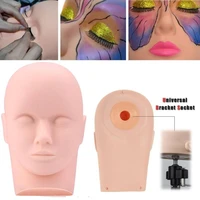 silicone esthetics mannequin head rubber practice training fake head cosmetology face head for eyelashes makeup practice head