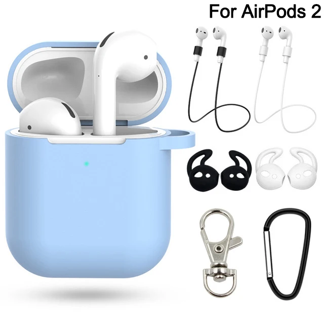 2 sky blue Set 7 шт./компл. идеальный чехол для airpods 2 для airpods pro 3 Earpods чехол для IPad air стручки pro funda для airpod Чехол чехол Аксессуары - Цвет: 2 sky blue Set