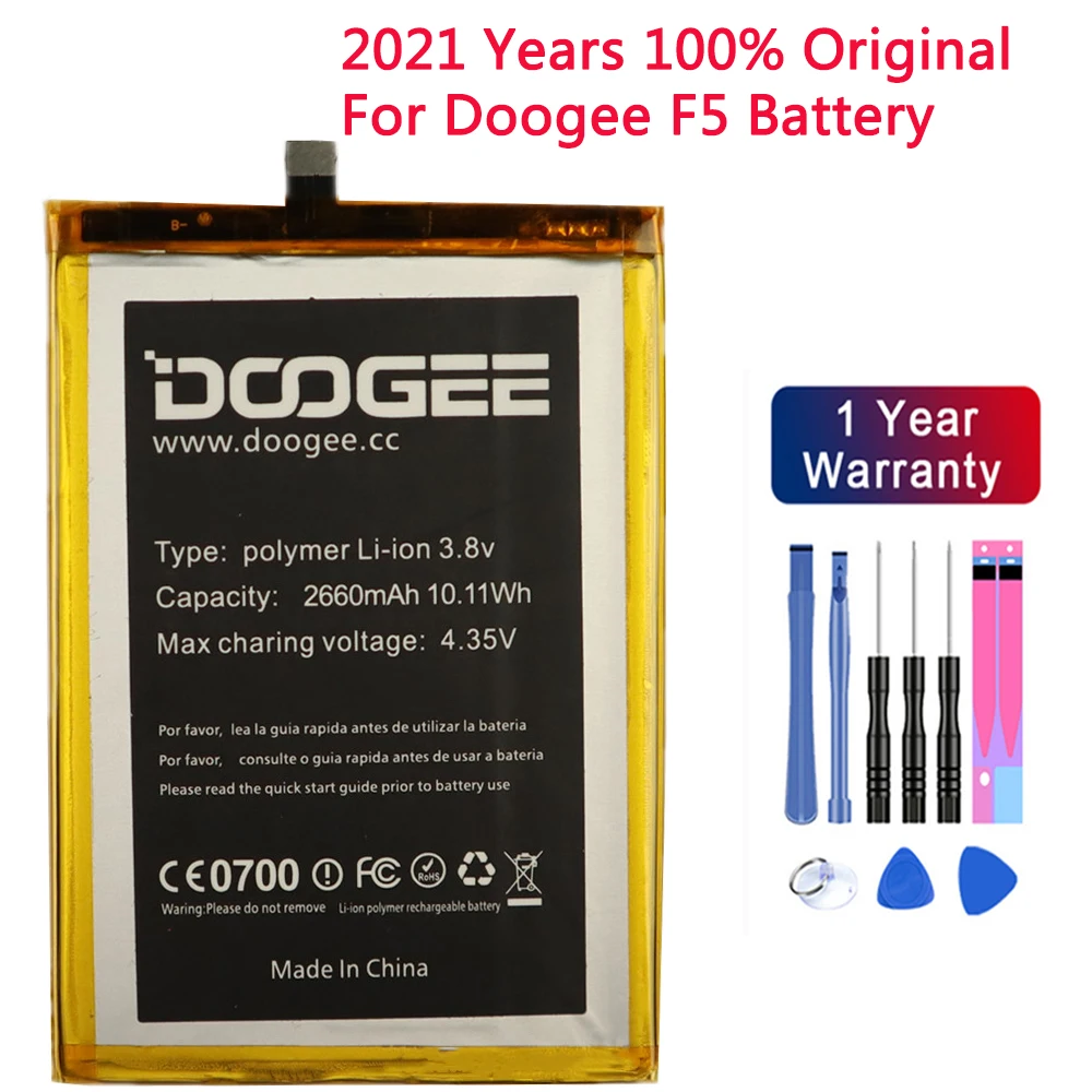 

2021 100% оригинальный запасной аккумулятор Для Doogee F5 2660 мАч, запасные части для смартфонов, резервная батарея для Doogee F5 в наличии
