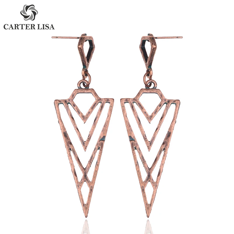 2019 модные минималистичные серьги CARTER LISA с геометрическим треугольником висячие