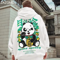 zazomde hoodied sweatshirts men pullover harajuku 2021 panda print hoodie streetwear men casual fashion oversized clothes men