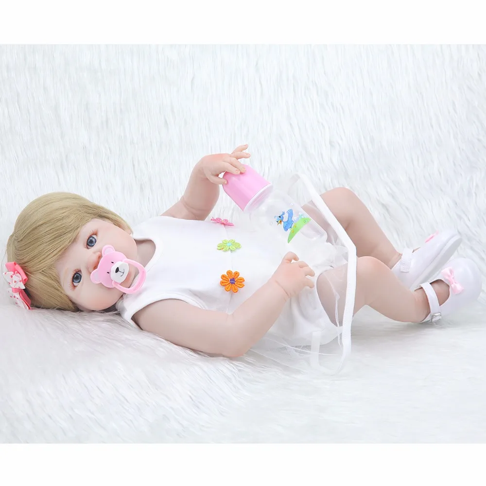 Doll Boneca Reborn Babies Full Body Silicone 22inch Soft and Comfortable Boy Girl Toys Educational Stuffed Dolls DIY | Игрушки и хобби