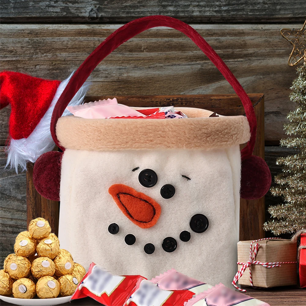 Рождественские Сумки для печенья конфеты Санта мешки Счастливого Рождества
